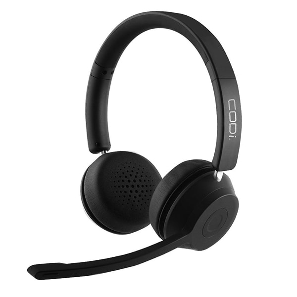 CODi CLARO Bluetooth and Wireless Stereo Headset with Integrated AI-Powered ENC Microphone - Black