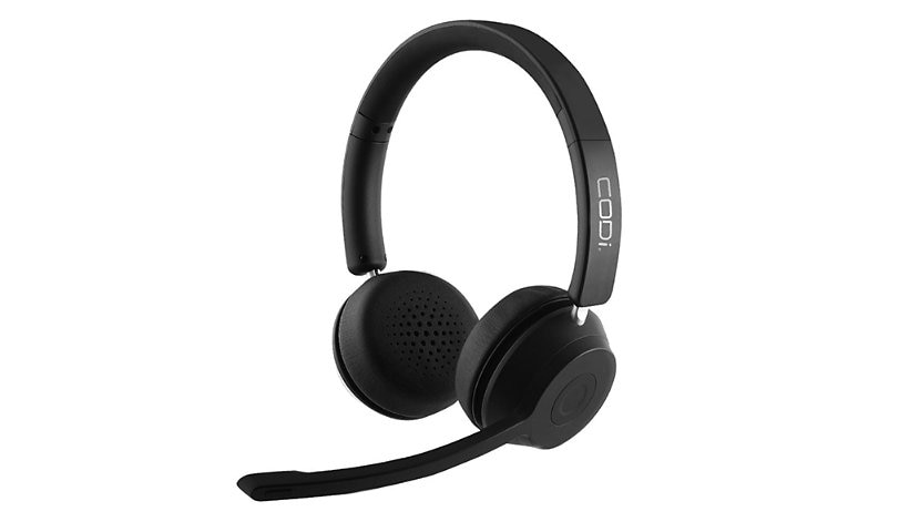CODi CLARO Bluetooth and Wireless Stereo Headset with Integrated AI-Powered ENC Microphone - Black