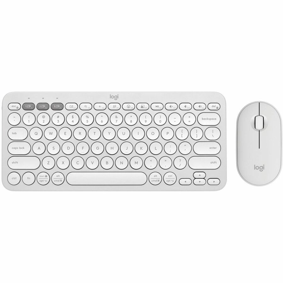 Logitech Pebble 2 Combo - ensemble clavier et souris - blanc ton sur ton