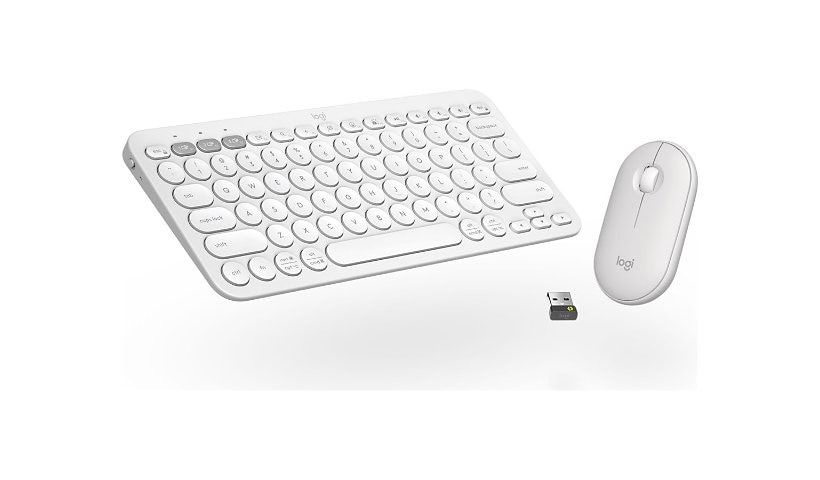 Logitech Pebble 2 Combo - ensemble clavier et souris - blanc ton sur ton