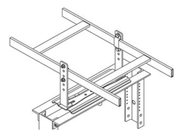 CPI 1.5"x1.3"x14.7" Cable Runway Elevation Kit for Cabinets - Glacier White