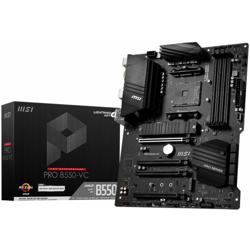 MSI Pro B550-VC Gaming Desktop Motherboard - AMD B550 Chipset - Socket AM4