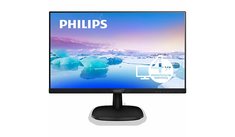 PHILIPS 271V8LBS - 27" Monitor, LED, FHD (1920x1080), HDMI, VGA, 4 Year Manufacturer Warranty