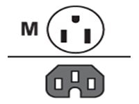 Proline 8ft NEMA 5-15P Male to C15 Female 14AWG 100-250V at 15A Red Power Cable