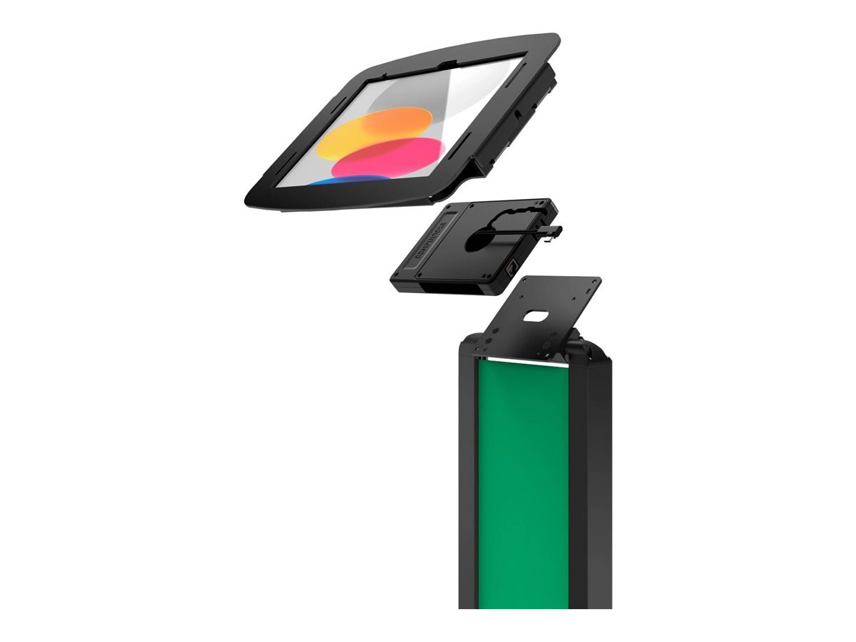 Compulocks iPad Pro 12.9" (3-6th Gen) Space Enclosure Brandable Floor Stand Plus Hub stand - for tablet - brandable -