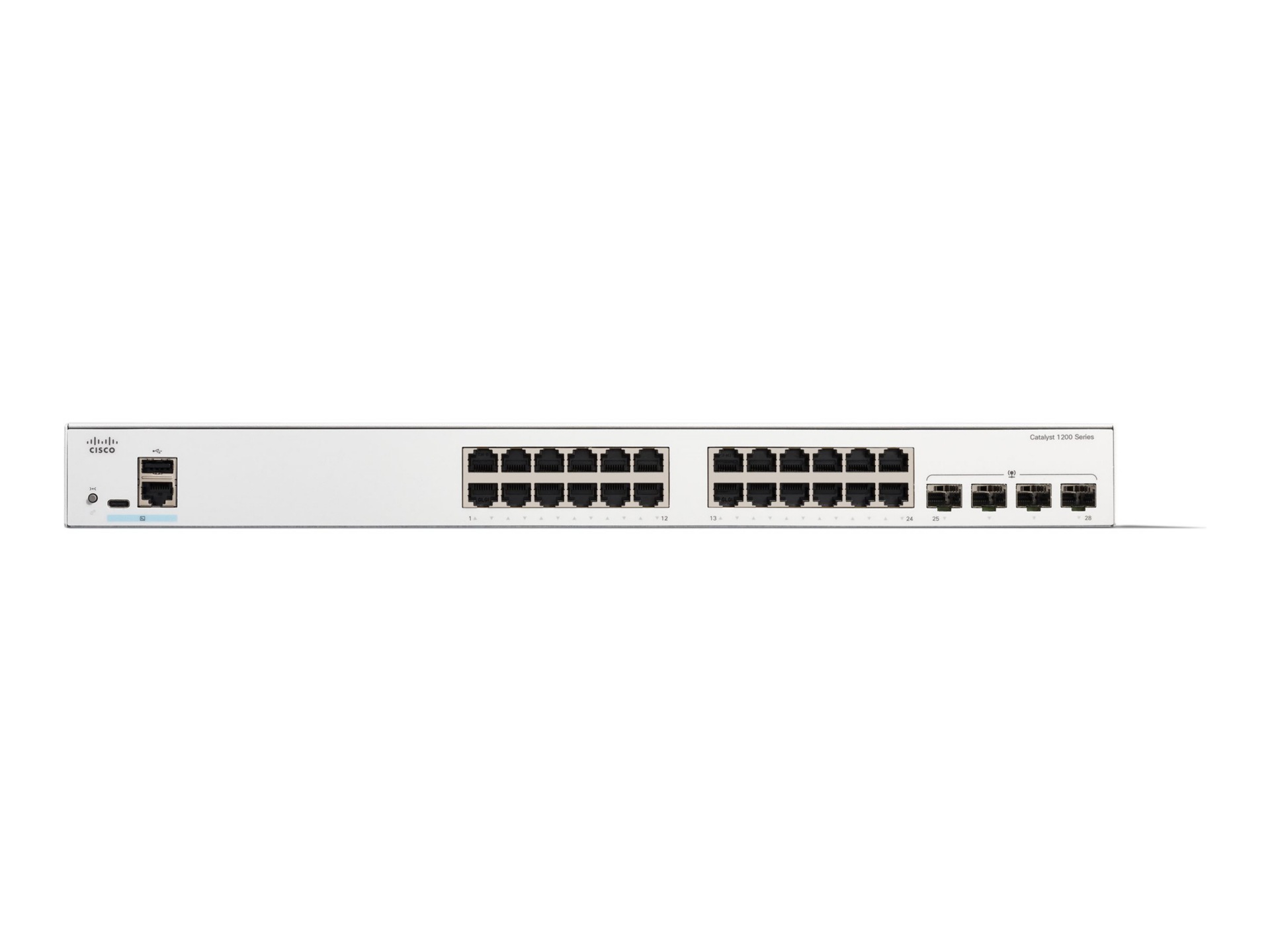 Cisco Catalyst 1200-24T-4G - switch - 24 ports - smart - rack-mountable