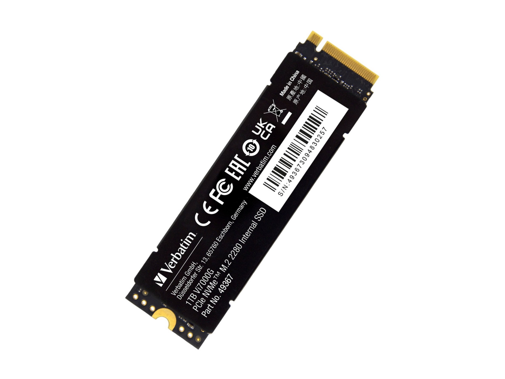 Verbatim Vi7000G - SSD - 1 TB - NVMe - PCIe 4.0 x4