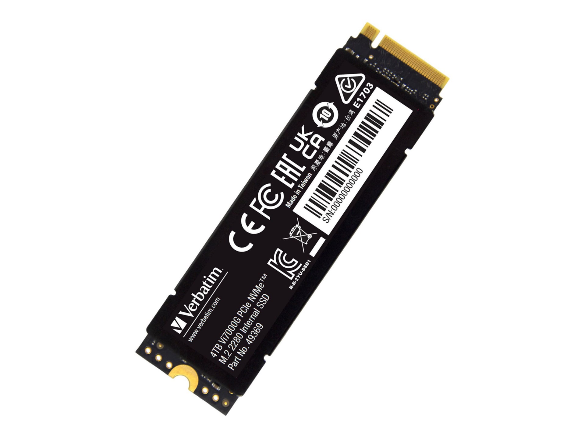 Verbatim Vi7000G - Republic of Gamers - SSD - 4 TB - PCIe 4.0 x4 (NVMe)