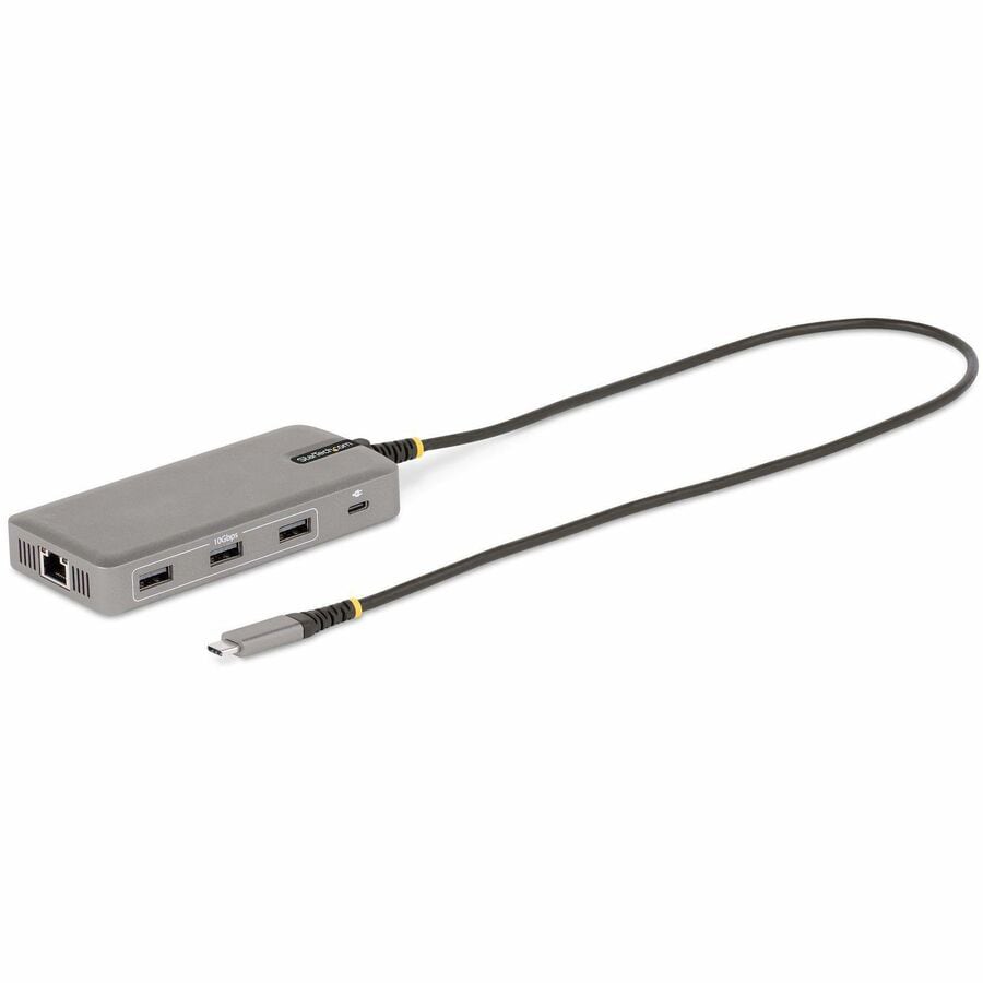 StarTech.com USB-C Triple-Monitor Multiport Adapter, HDMI & DisplayPort, 3x 10Gbps USB Hub, PD Pass-Through, GbE, Travel