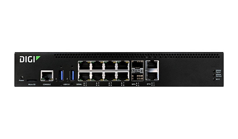 Digi Connect EZ 8-Port Serial Server with RS-232,CMG4,Cellular Antennas and US Power Cord