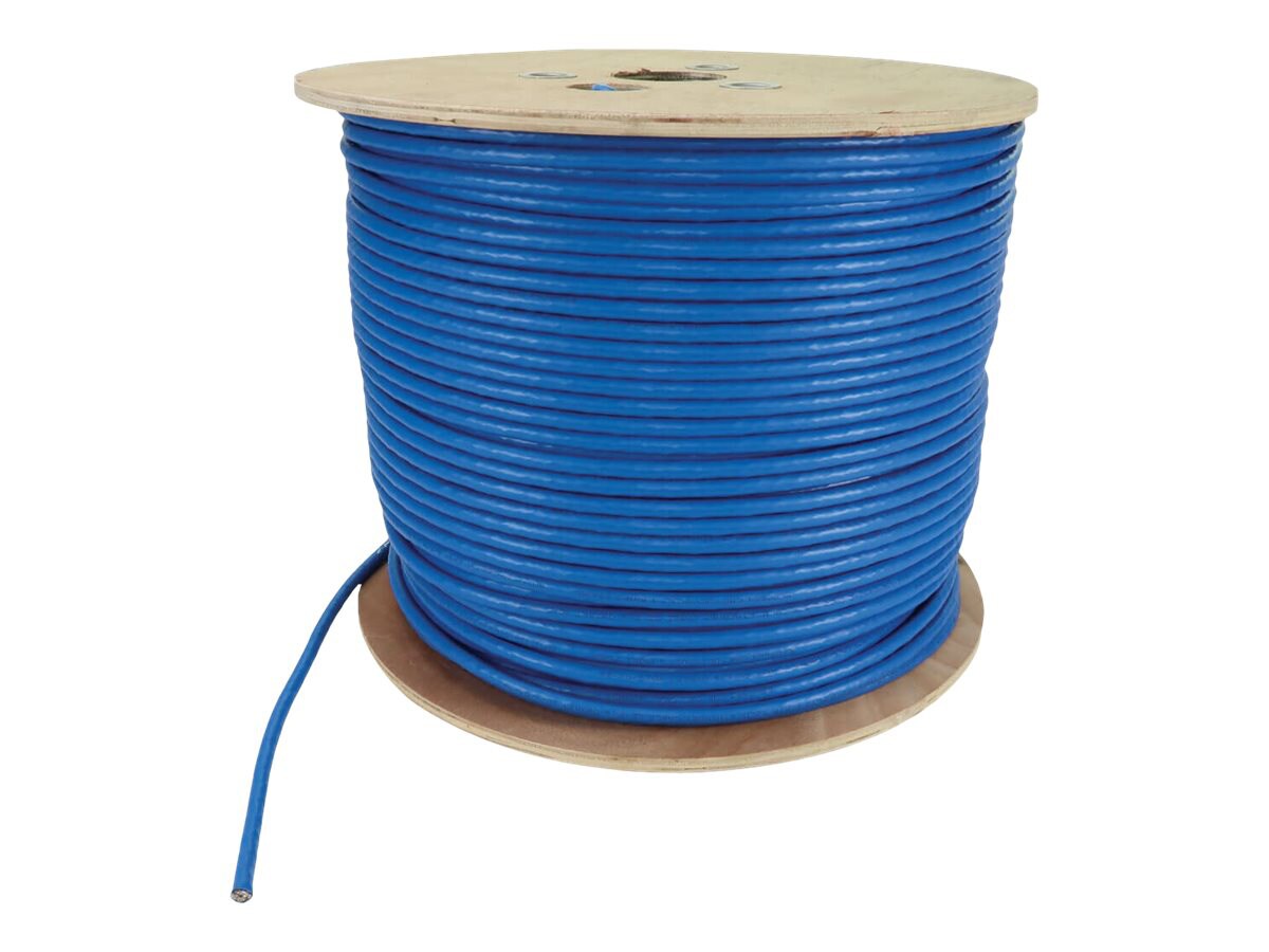 Eaton Tripp Lite Series Cat8 25G/40G Solid Core S/FTP Bulk Ethernet Cable, CMR Rated, Blue, 1000 ft. (305 m) - bulk