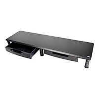 Tripp Lite Extra-Wide Dual-Monitor Riser with Storage Drawers, 39 x 11 in.,