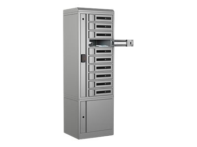 Bretford TechGuard Connect TCLAUS150EF11 - cabinet unit - for 10 notebooks/tablets/cellular phones - platinum