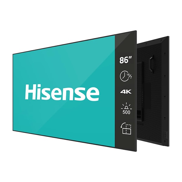 86” 4K UHD Digital Signage Display - 24/7 Operation. Hisense Commercial  Display