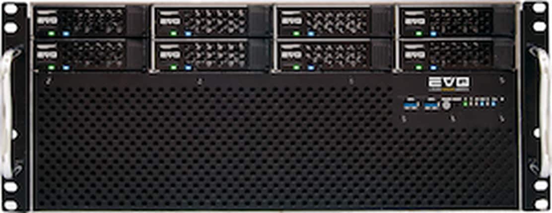 SNS EVO 8 Bay Short Depth 4U Shared Storage Server with 15.2TB Raw Capacity Solid State Drive