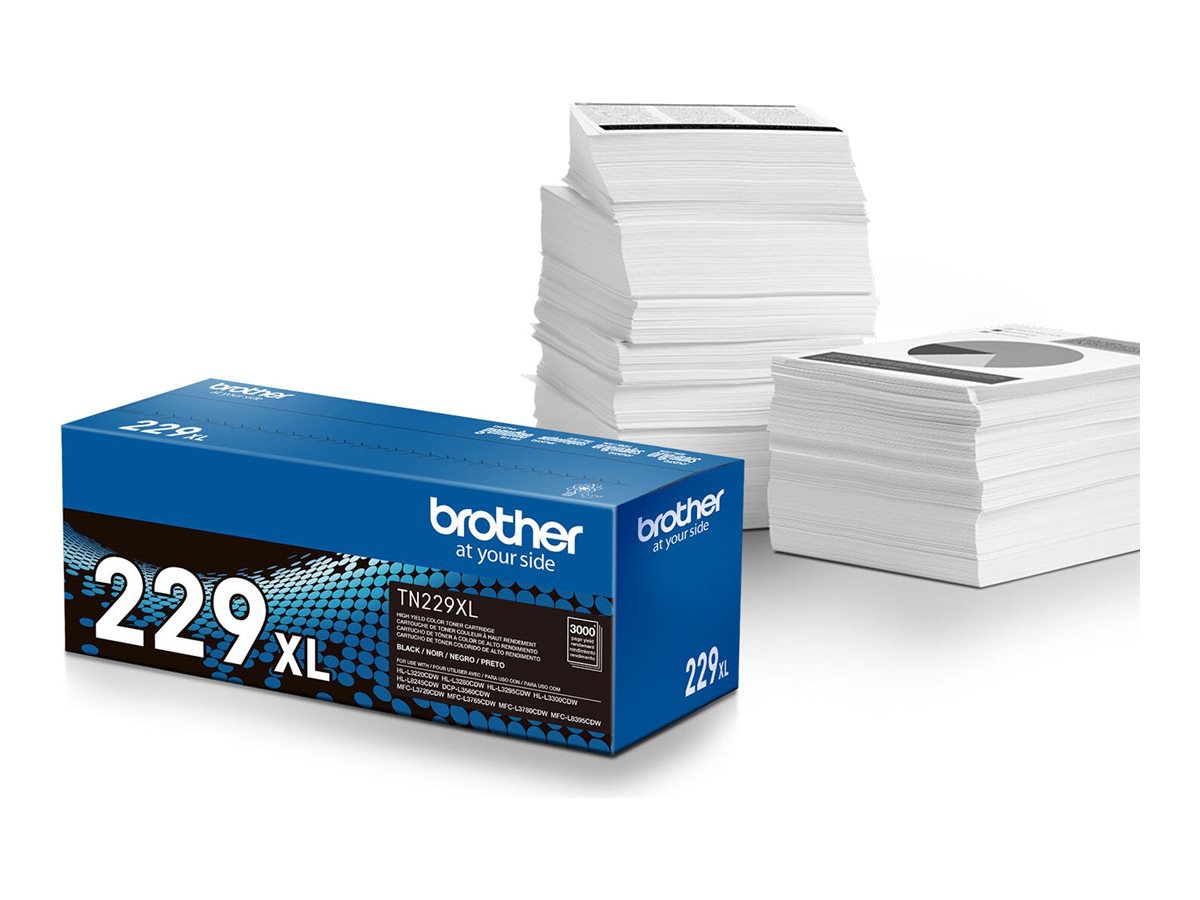 Brother TN229XLBK - à rendement élevé - noir - original - cartouche de toner