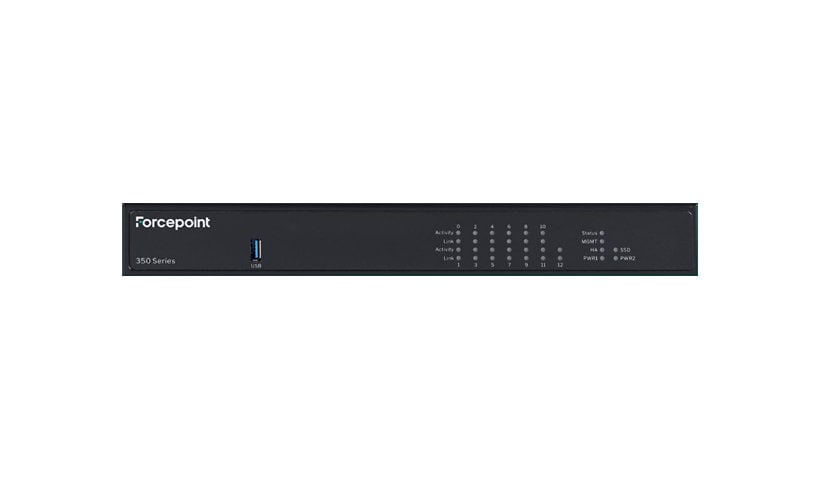 Forcepoint FlexEdge Secure SD-WAN 350 series 352 - security appliance - with 1 year Essential Support
