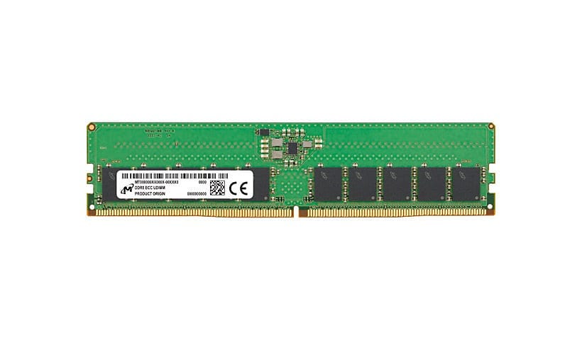 Micron - DDR5 - module - 16 GB - DIMM 288-pin - 4800 MHz / PC5-38400 - unbuffered