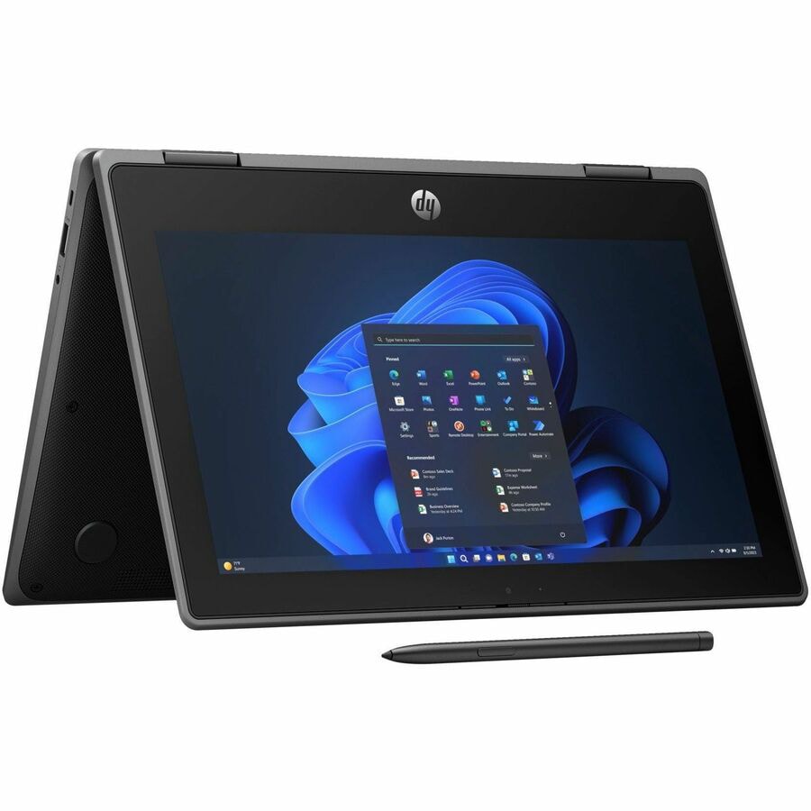 HP Pro x360 Fortis G11 11.6" Touchscreen Rugged Convertible 2 in 1 Notebook - HD - Intel N-Series N200 - 4 GB - 128 GB