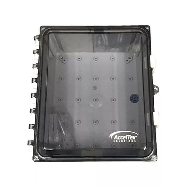 AccelTex 12"x10"x6" Polycarbonate Enclosure with Clear Door and Key Lock -