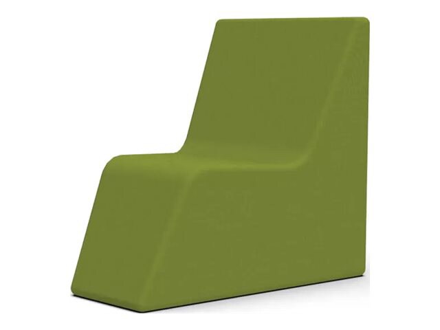 Spectrum BLENDER Soft Seating - ottoman - wave - plywood, high-density foam, fabric polyester - yellow