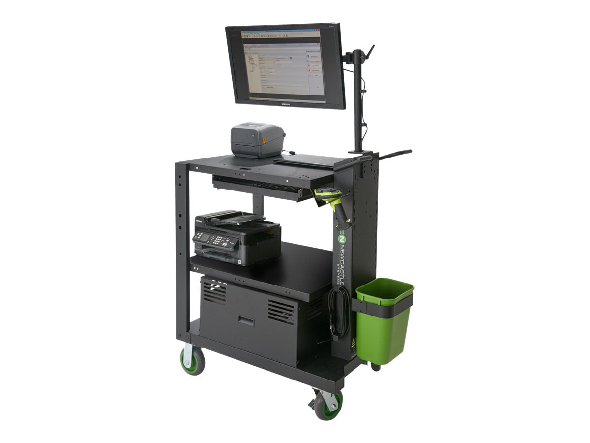Newcastle Systems PC Series PC542-LI Mobile Powered Workstation - cart - black