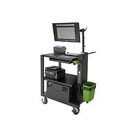 Newcastle Systems PC Series PC542-LI Mobile Powered Workstation - cart - bl