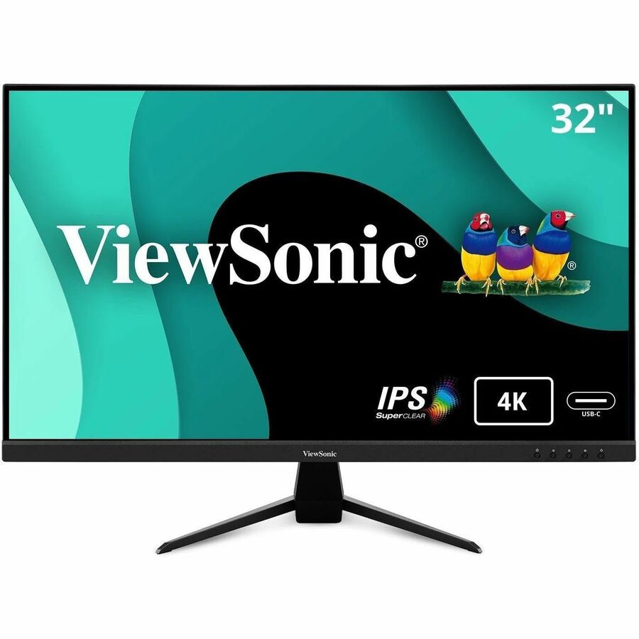 ViewSonic VX3267U-4K - 4K UHD Thin-Bezel IPS Monitor with 65W USB-C, HDMI,