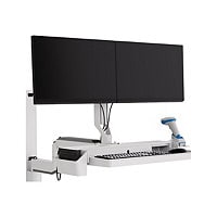 Ergotron CareFit composant de montage - pour 2 écrans LCD - blanc