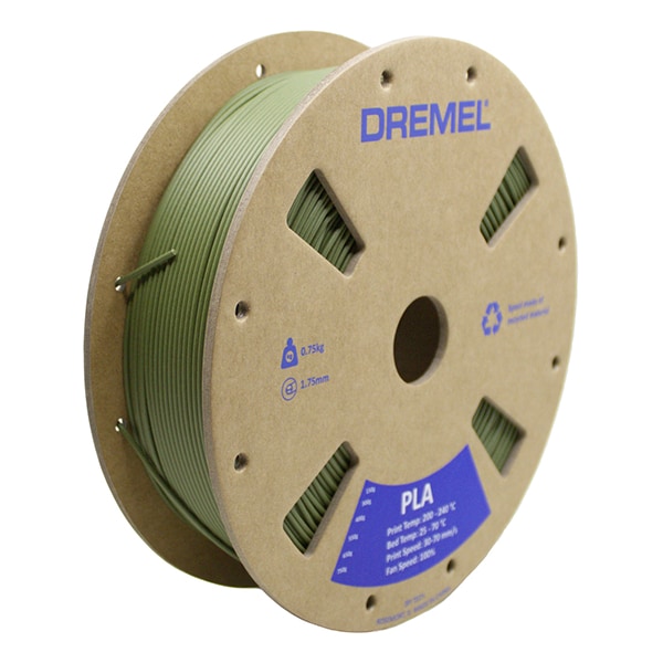 Dremel 1.75mm PLA Filament for DigiLab 3D45 3D Printer - Matte Olive Green