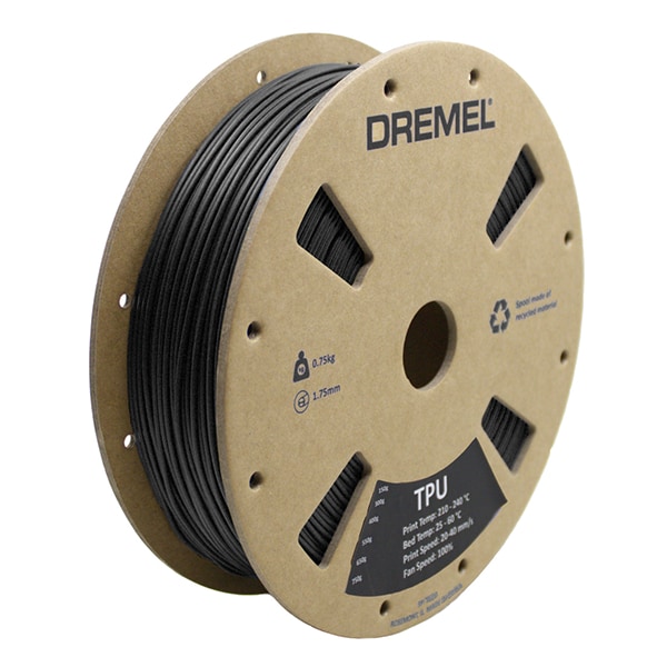 Dremel 1.75mm TPU Filament Spool for 3D45 3D Printer - Black