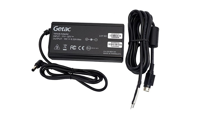 Gamber-Johnson Getac 120W Auto Power Adapter with Bare Wire Lead Connection