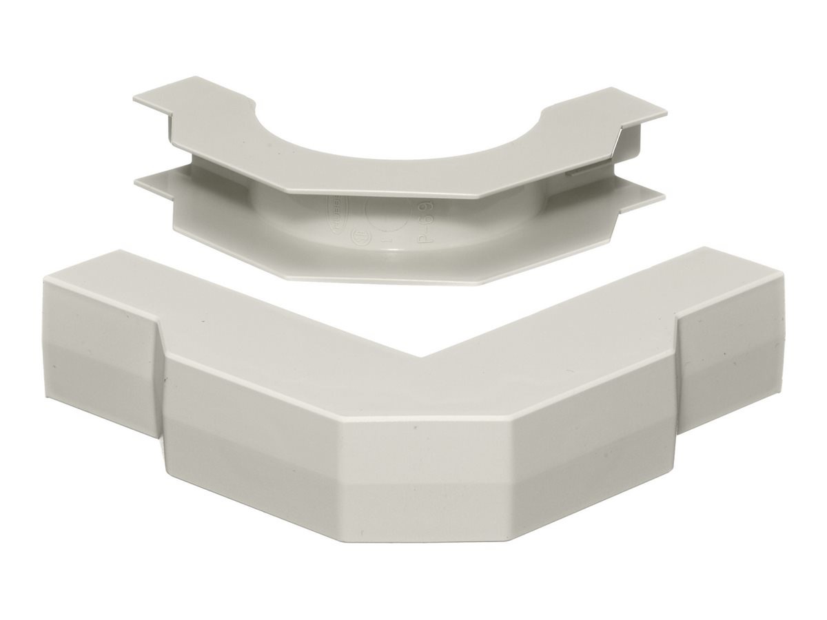 Hubbell Raceway Non-Metallic Raceway PP1 PremiseTrak (Latching) External Elbow Base and Cover - Office White