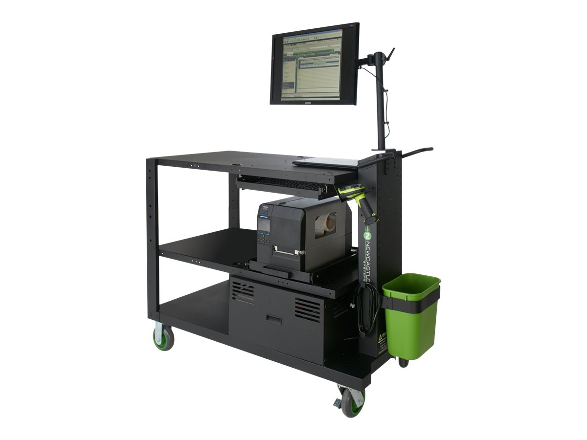 Newcastle Systems PC Series PC550-LI Mobile Powered Workstation cart - blac