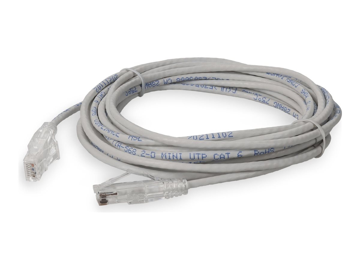 22ft White CAT 6 Slim PVC Ethernet Cable Snagless Clear-Claw RJ-45 M/M