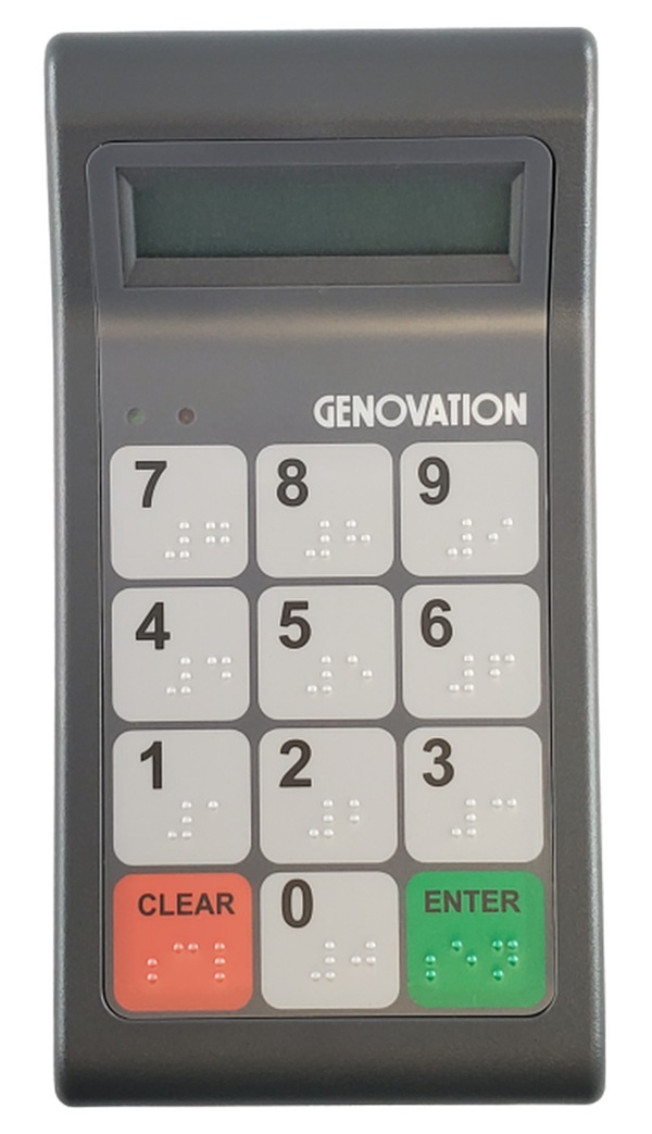 Thumbnail 2 of 5 for Genovation MiniTerm 909K 12-Key Membrane Terminal for KS100 Keypad Stand - Dark Gray