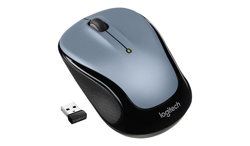 Logitech M325s Wireless Mouse, 2.4 GHz with USB Receiver, Light Silver - souris - 2.4 GHz - argent