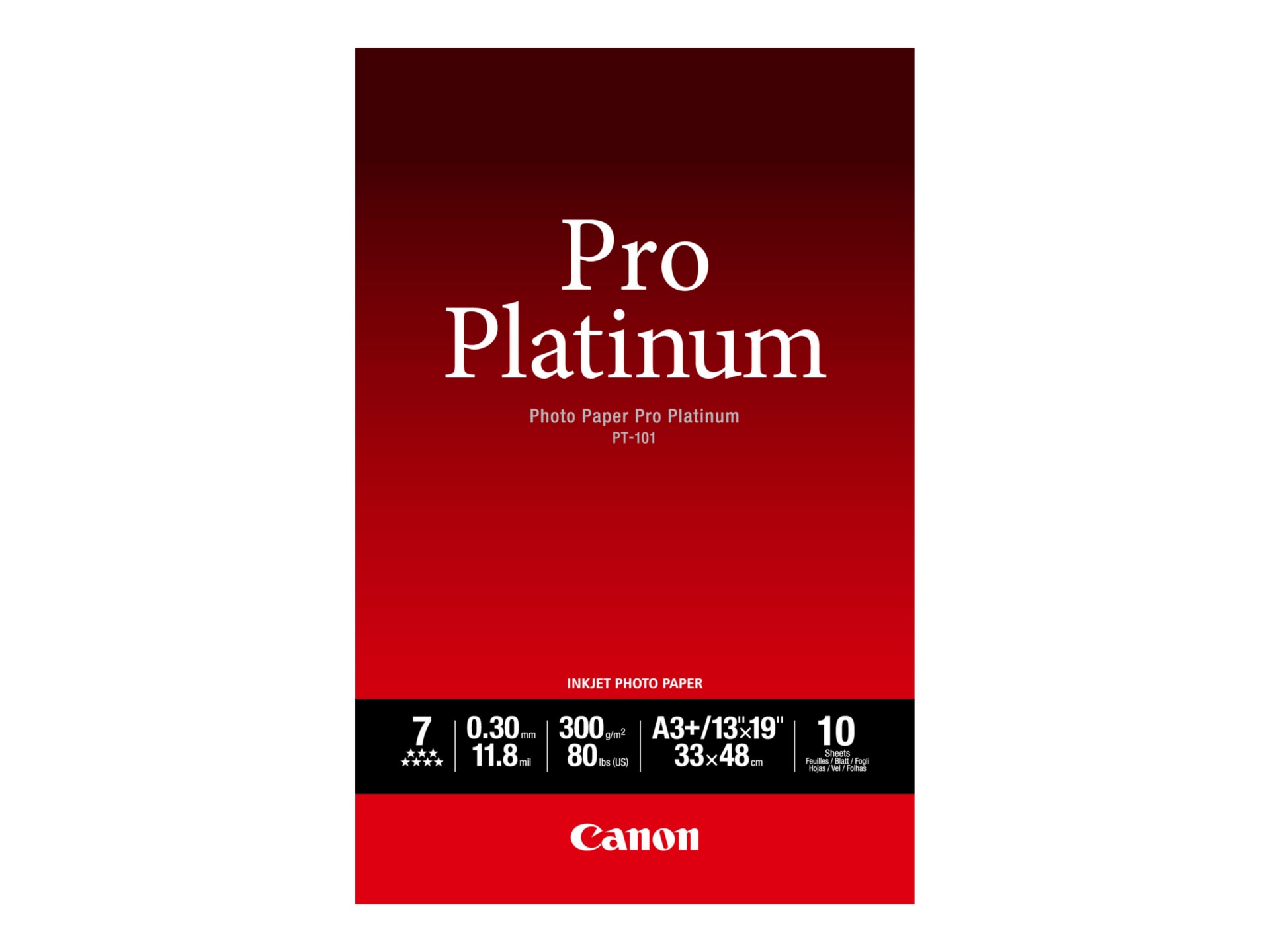 Canon Photo Paper Pro Platinum - photo paper - 10 sheet(s) - A3 Plus - 300