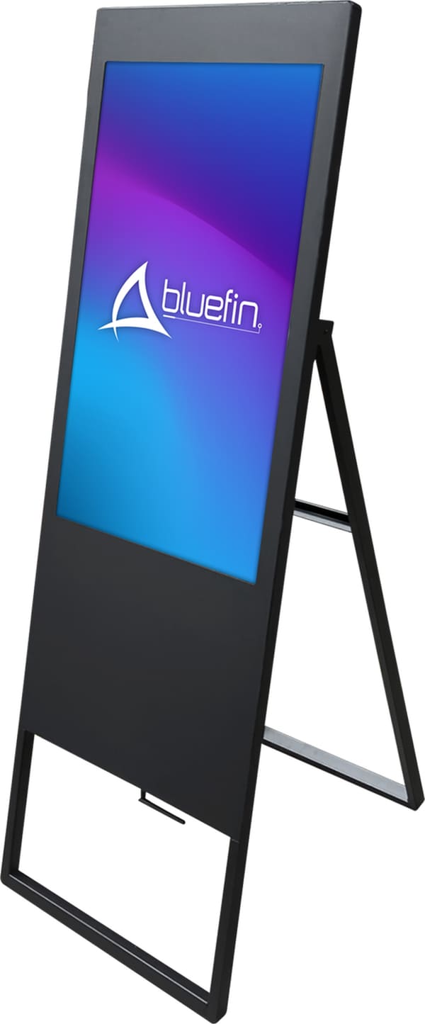 Bluefin BrightSign 32" Built-In Non-touch All-in-One LCD Screen with Portable Floorstand
