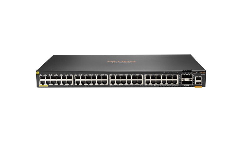 HPE Aruba Networking CX 6200F 48G Class4 PoE 4SFP+ 740W TAA Switch - switch - Max. Stacking Distance 10 kms - 48 ports -
