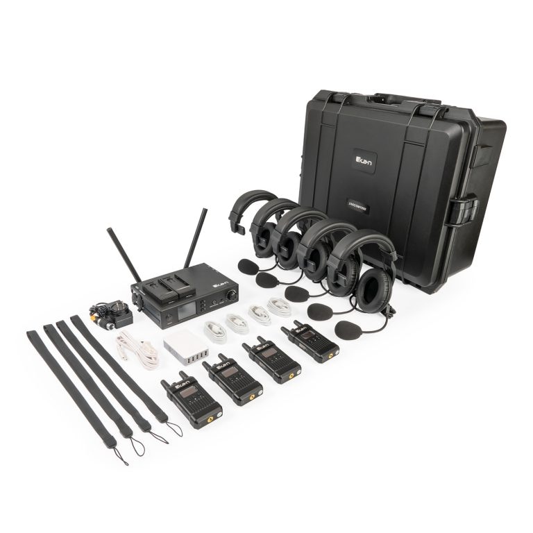 Ikan Livecom 1000' Wireless Communication Intercom System with 4 Beltpacks