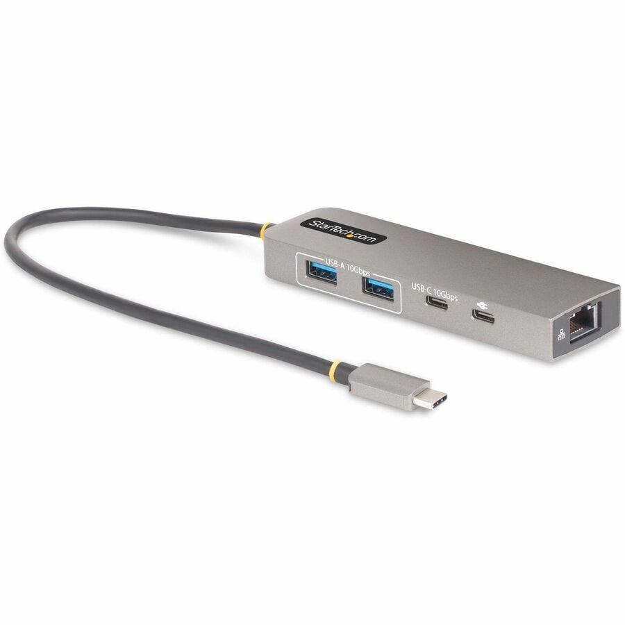 StarTech.com 3-Port USB-C Hub, 2.5 Gb Ethernet, 100W PD Passthrough - USB-C to 2x USB-A/1x USB-C, USB 3.2 10Gbps Adapter