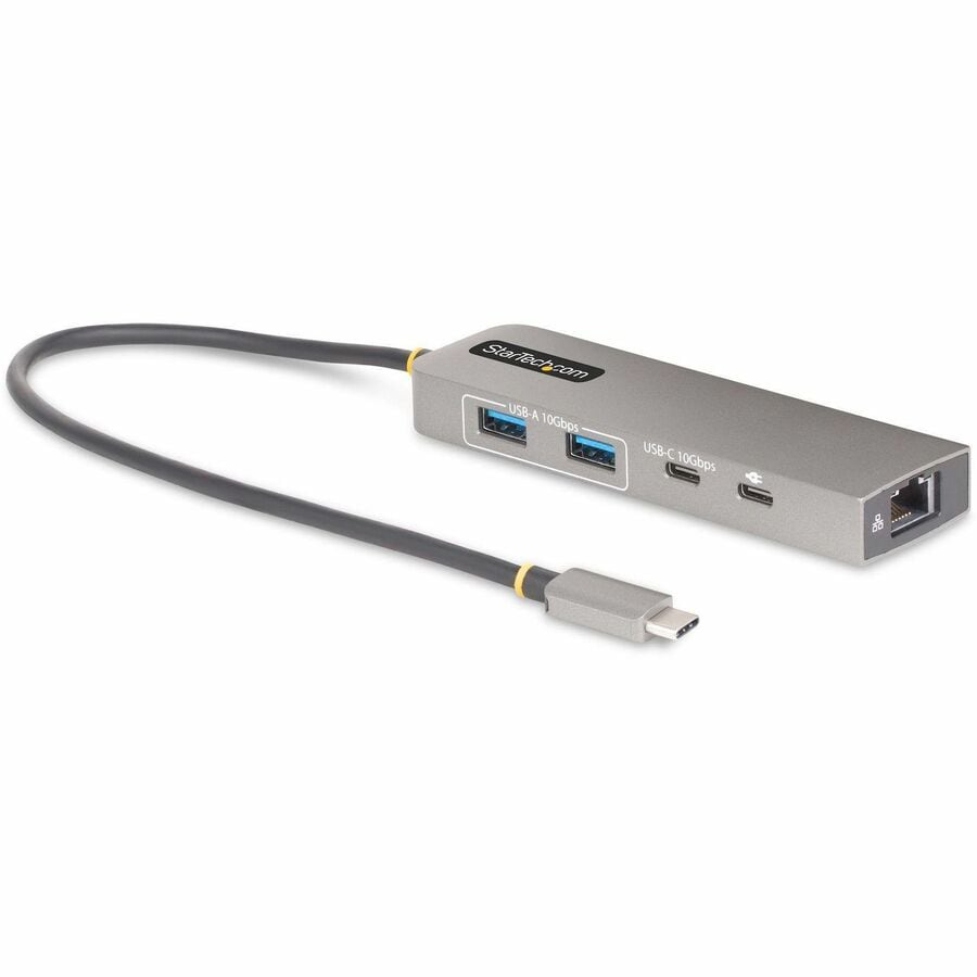 StarTech.com 3-Port USB-C Hub, 2.5 Gb Ethernet, 100W PD Passthrough - USB-C