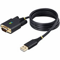 StarTech.com 3ft/1m USB to Serial Adapter Cable, COM Retention, FTDI, RS232, Changeable Screws/Nuts, Windows/macOS/Linux