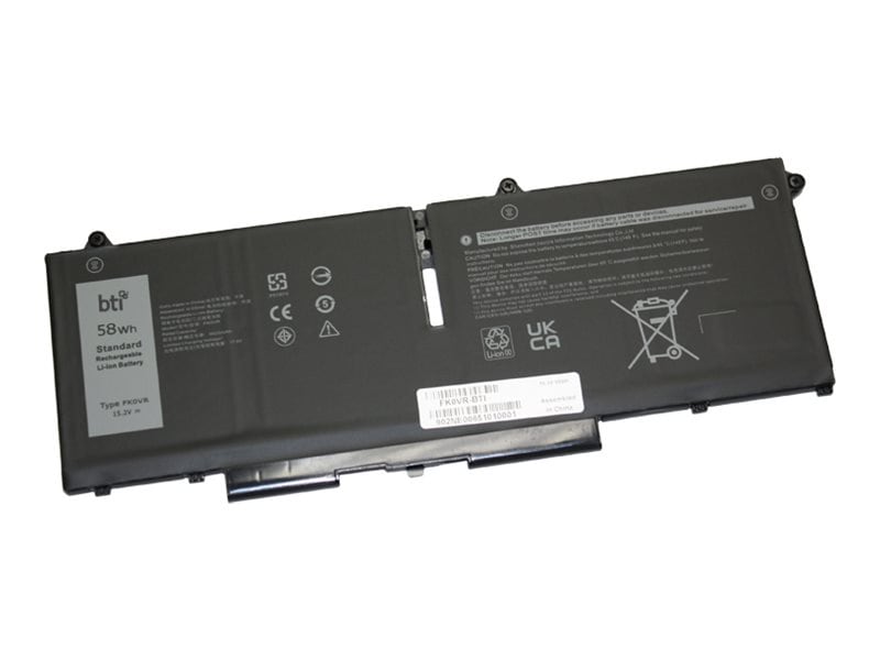 BTI FK0VR-BTI 15.2V 58WHR LI-ION BATTERY 07KRV, 08P81K, 0PX0GF, 0Y86WG, 8P8