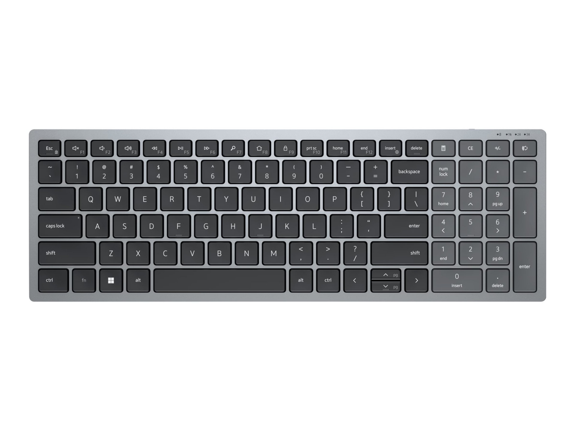Main image 1 for Dell KB740 - keyboard - compact, multi device - QWERTY - English - titan gray Input Device