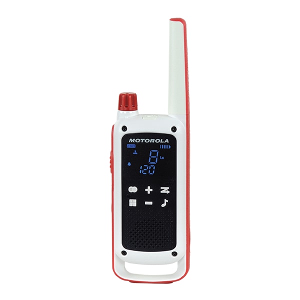 Motorola TALKABOUT T478 22-Channel FRS and GMRS Two Way Radio - White and Red