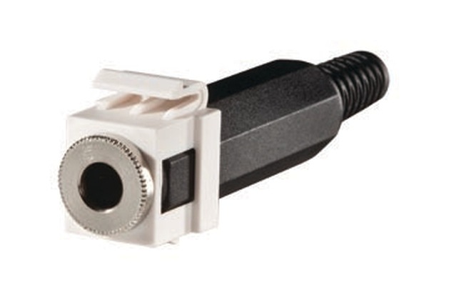 Ortronics Keystone 1/4" Stereo Jack - Cloud White