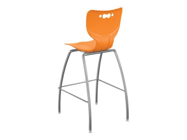 MooreCo Hierarchy - stool - plastic, chrome plated steel - orange