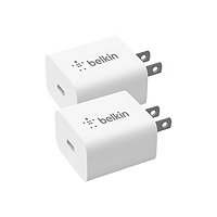 Belkin BoostCharge USB-C Wall Charger 20 Watt - Power Adapter - 2 Pack